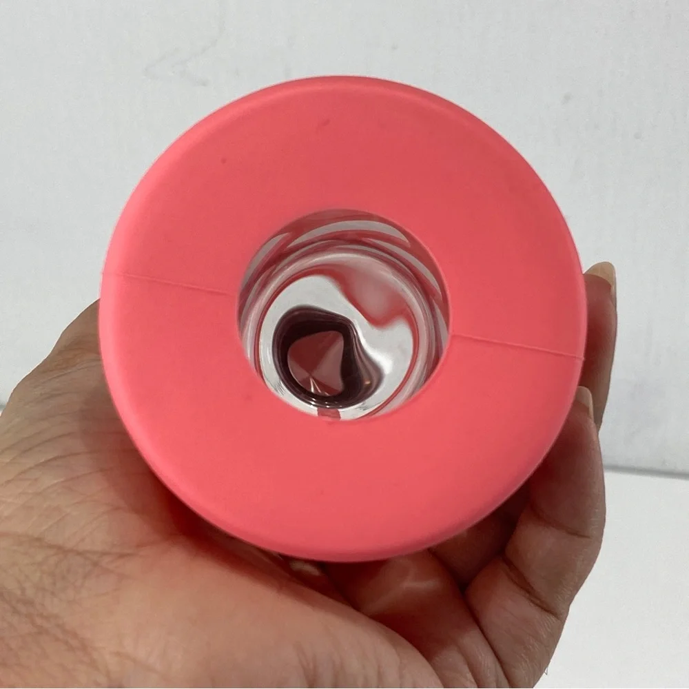 Gaiam Water Bottle Sure-Grip Glass Protective Silicone Sleeve Guava 20 oz